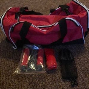 Gym bag with jump rope